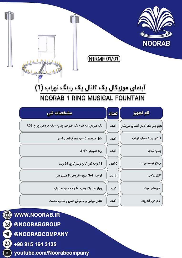 CATALOG NOORAB 1 RING musical FOUNTAIN